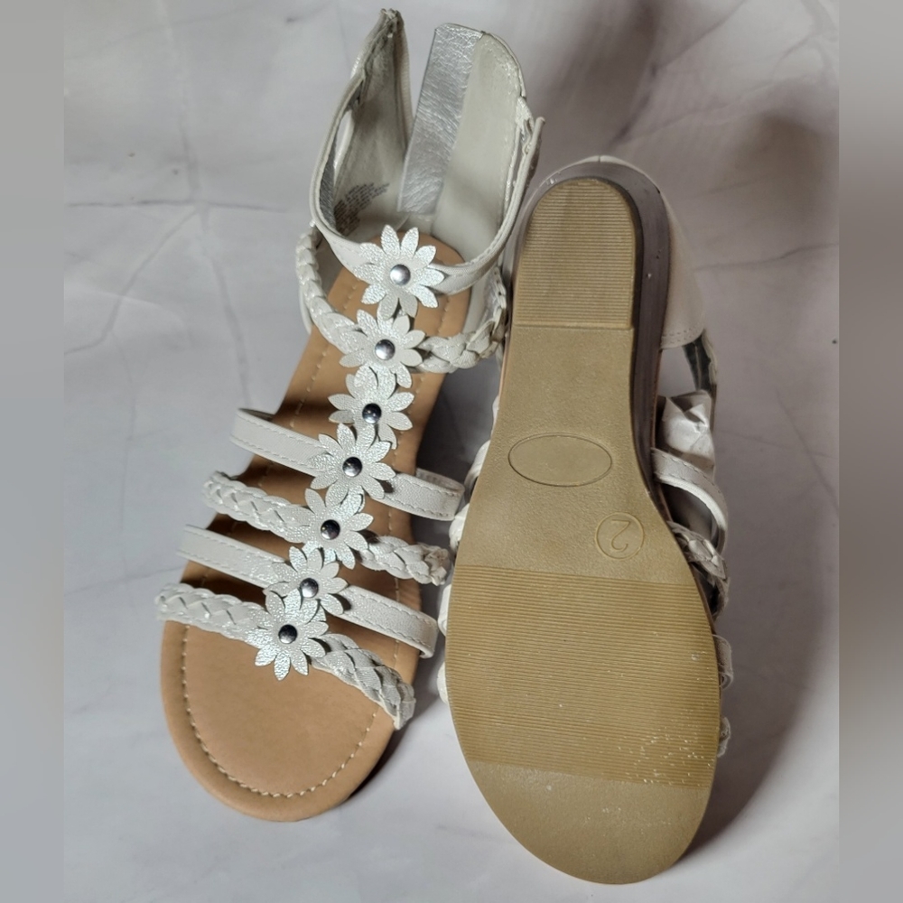 So Memory Foam Color Silver, Style Swim Girls Size 2, 3 sandal